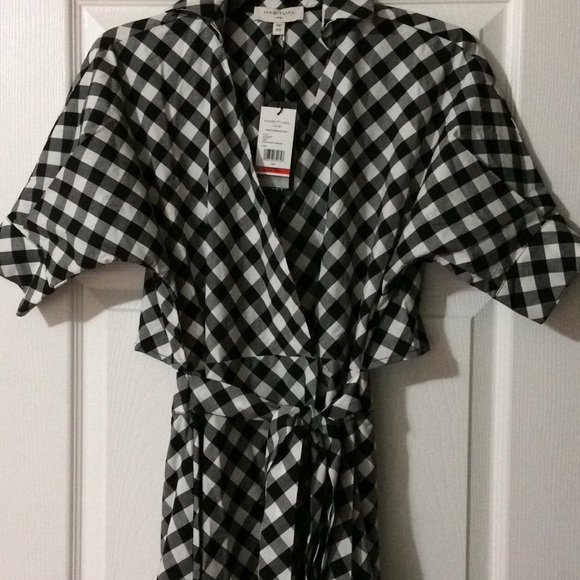 HABITUAL Gingham Wrap Midi DRess - Picture 5 of 8